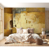 Peel & Stick Wall Mural - Golden Abstract Background - Removable Wallpaper