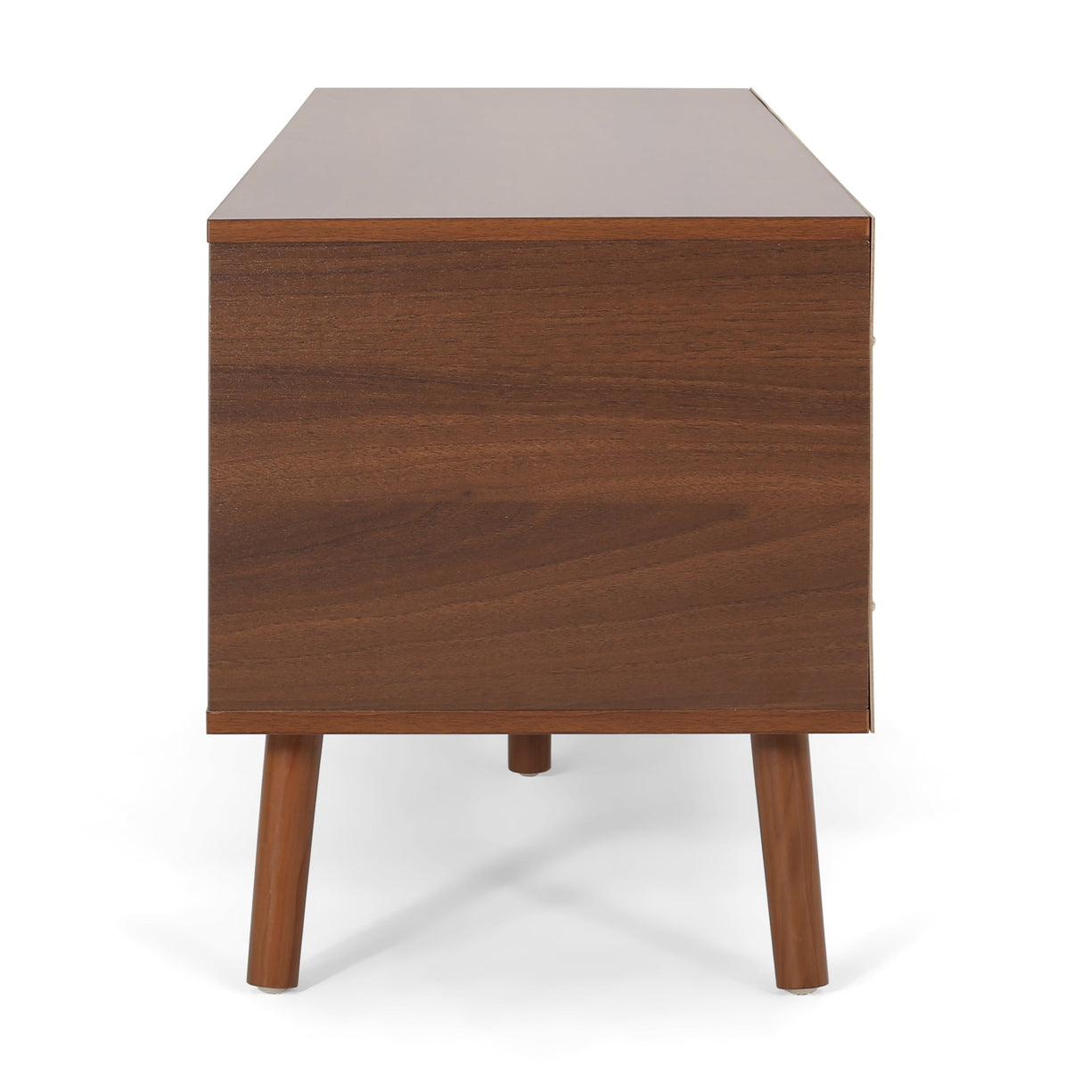 Peermont Mid-Century Modern TV Stand with 2 Doors and 2 Shelves by Christopher Knight Home - 47.25" W x 15.50" D x 18.50" H
