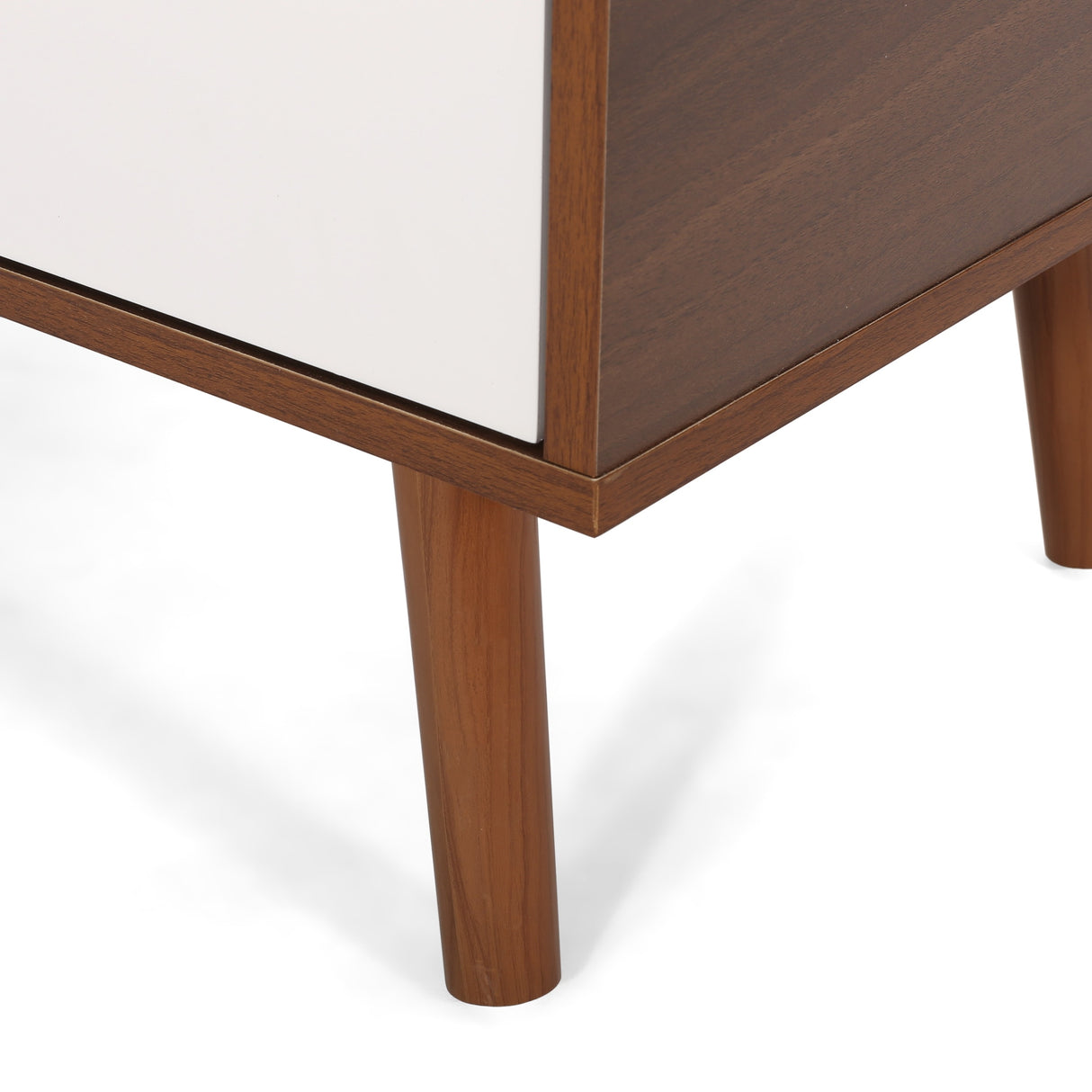 Peermont Mid-Century Modern TV Stand with 2 Doors and 2 Shelves by Christopher Knight Home - 47.25" W x 15.50" D x 18.50" H