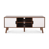 Peermont Mid-Century Modern TV Stand with 2 Doors and 2 Shelves by Christopher Knight Home - 47.25" W x 15.50" D x 18.50" H
