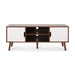 Peermont Mid-Century Modern TV Stand with 2 Doors and 2 Shelves by Christopher Knight Home - 47.25" W x 15.50" D x 18.50" H