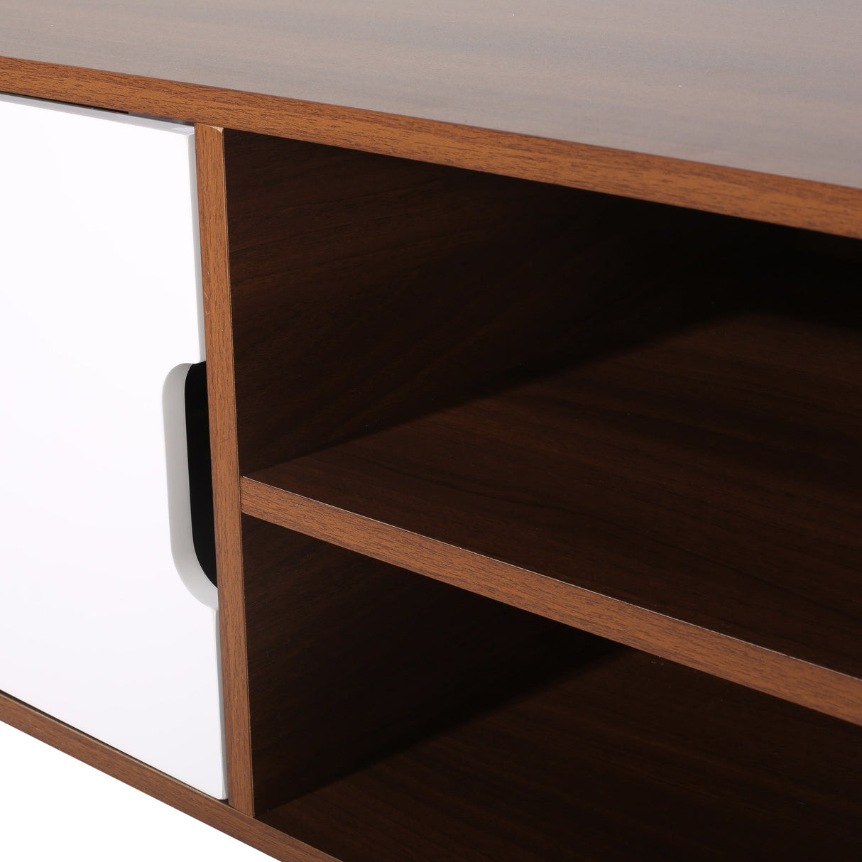 Peermont Mid-Century Modern TV Stand with 2 Doors and 2 Shelves by Christopher Knight Home - 47.25" W x 15.50" D x 18.50" H
