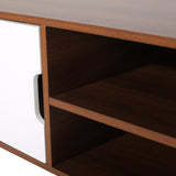 Peermont Mid-Century Modern TV Stand with 2 Doors and 2 Shelves by Christopher Knight Home - 47.25" W x 15.50" D x 18.50" H
