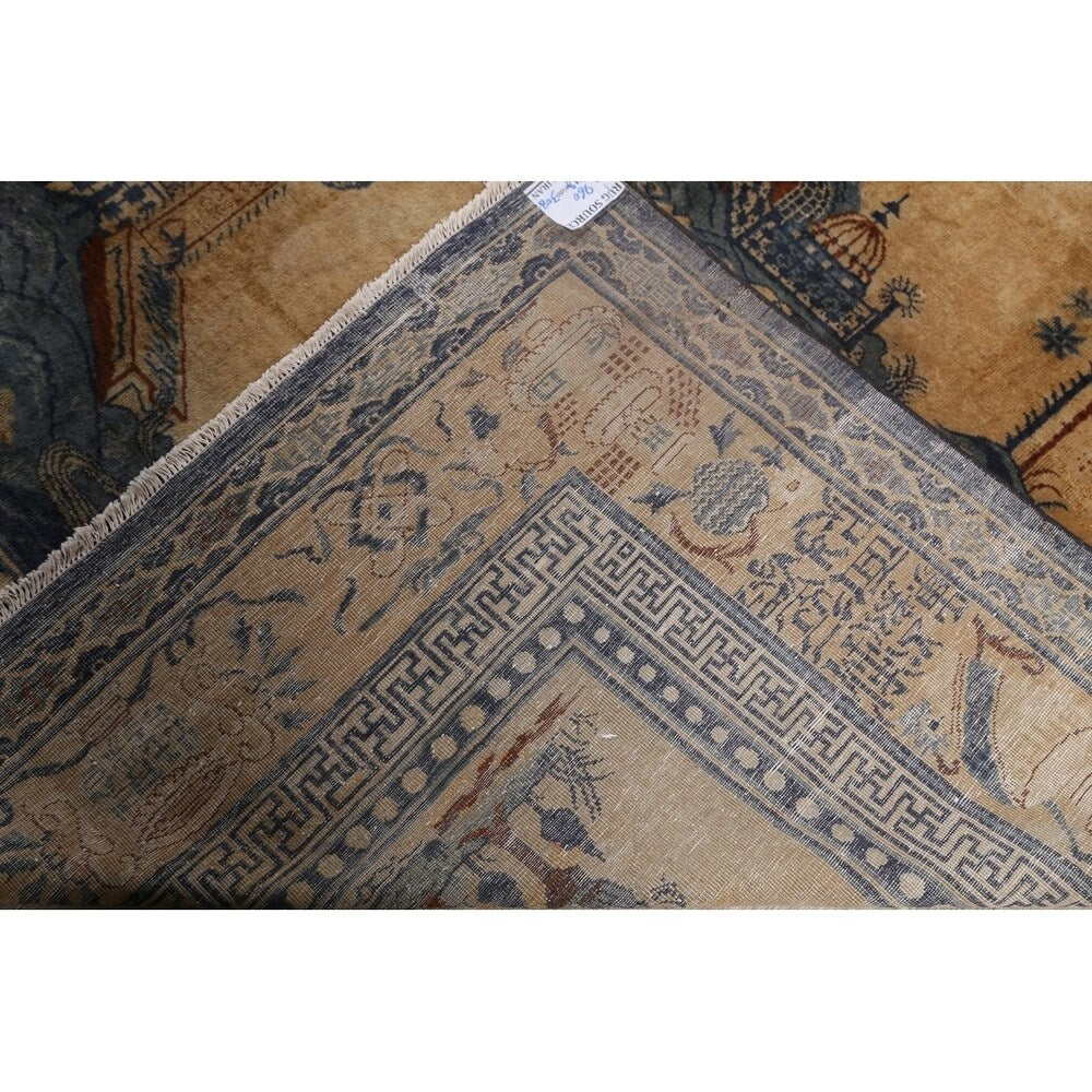 Peking Chinese Handmade Wool Oriental Pictorial Area Rug - 13'4" x 9'10" - 13'4" x 9'10"