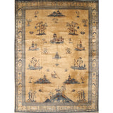 Peking Chinese Handmade Wool Oriental Pictorial Area Rug - 13'4" x 9'10" - 13'4" x 9'10"