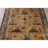 Peking Chinese Handmade Wool Oriental Pictorial Area Rug - 13'4" x 9'10" - 13'4" x 9'10"