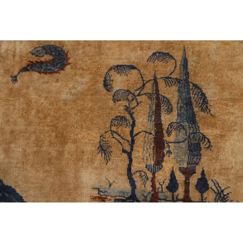 Peking Chinese Handmade Wool Oriental Pictorial Area Rug - 13'4" x 9'10" - 13'4" x 9'10"