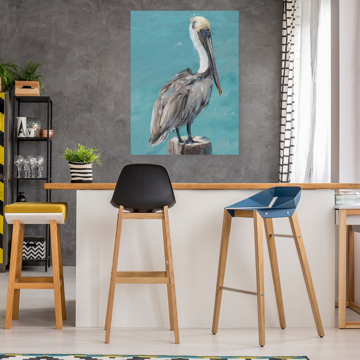 Pelican Perch I By Studio Arts Canvas Art Print