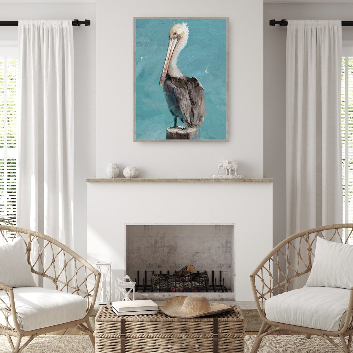 Pelican Perch II By Studio Arts Canvas Art Print