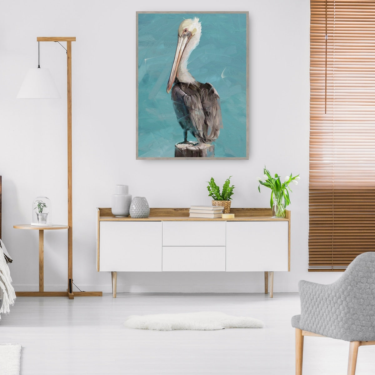 Pelican Perch II By Studio Arts Canvas Art Print