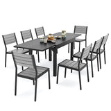 Pellebant 5/7/9 Pieces Patio Dining Set with Expandable Outdoor Dining Table and Chairs