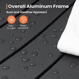 Pellebant Outdoor Stackable Aluminum Dining Chairs - 15.2 in W * 17.3 in D * 32.2 in H