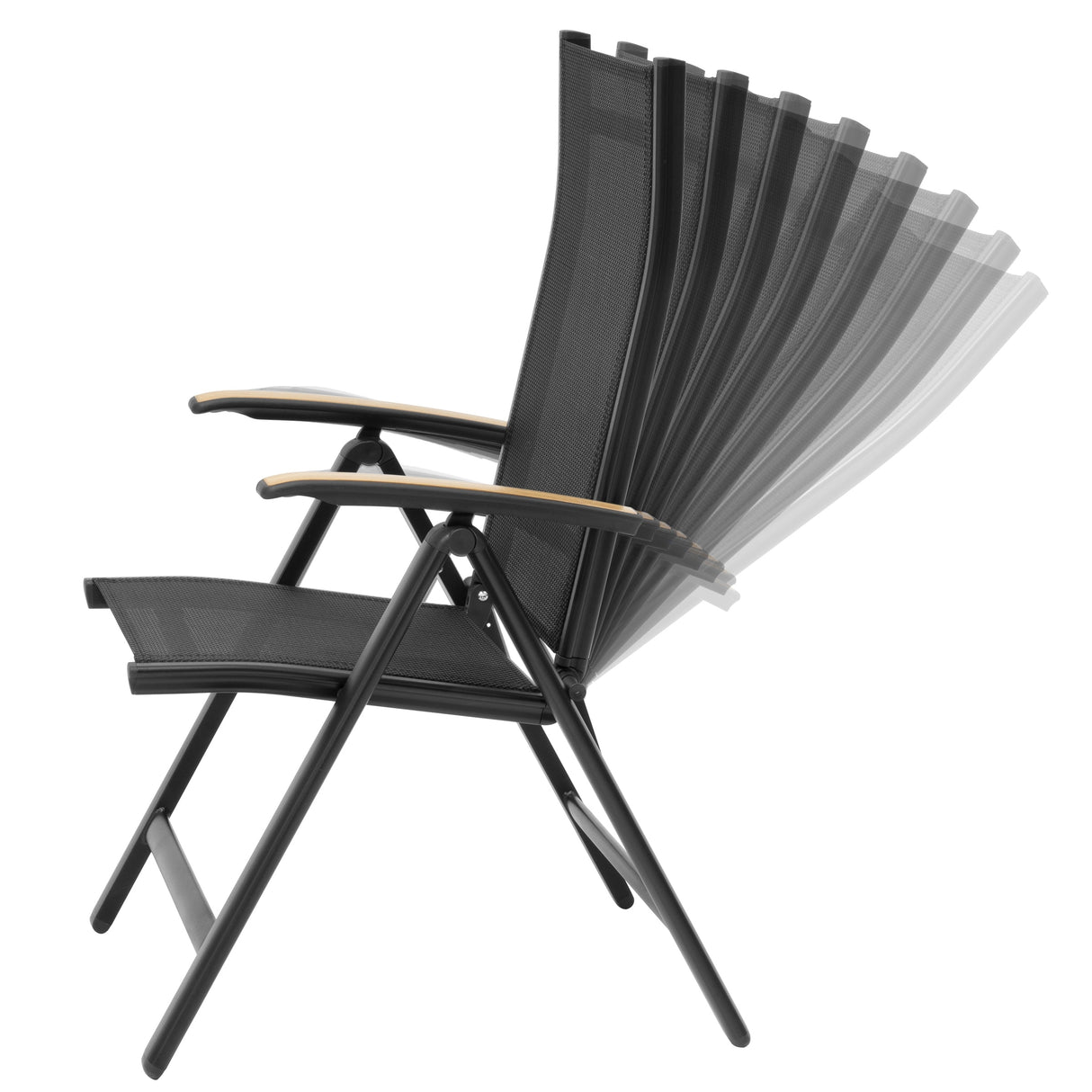 Pellebant Patio Folding Chairs Camping Deck Garden Aluminum Dining Chair - 23.6 in W * 16.9 in D * 42.1 in H