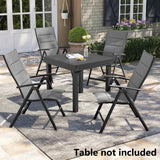 Pellebant Patio Folding Dining Chairs Aluminum Padded Adjustable