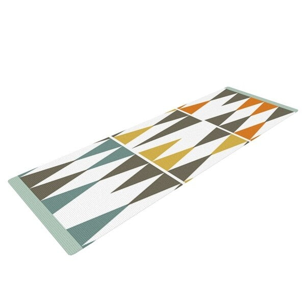 Pellerina Design "Diamond Kilim" Triangles Yoga Mat - Orange