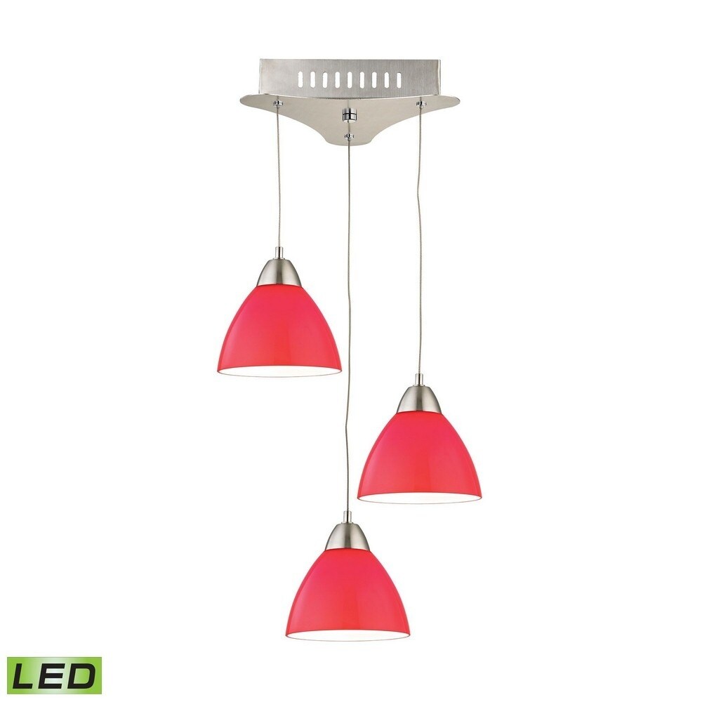Pembroke Loke - 11 Inch 15W 3 LED Mini Pendant Yellow Glass Matte