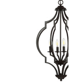 Pen 4-Light 19" Iron Adjustable Ogee Lantern LED Pendant, Bronze by JONATHAN Y