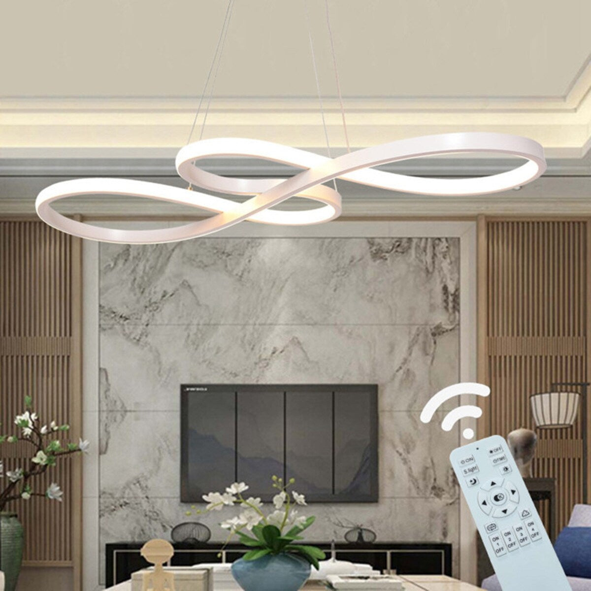Pendant Light Dimmable Ceiling Hanging Lamp Modern Chandeliers Deco