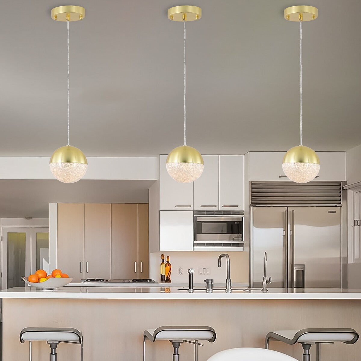 Pendant Light with Dimmable LED,applicable to garden, Garden, garden and other lighting decoration(set of 3)