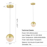 Pendant Light with Dimmable LED,applicable to garden, Garden, garden and other lighting decoration(set of 3)