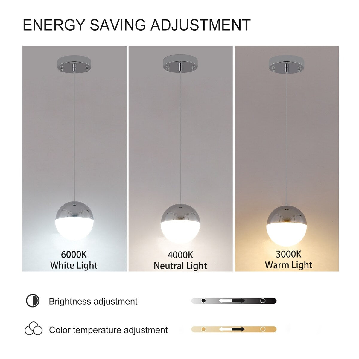 Pendant Light with Dimmable LED,applicable to garden, Garden, garden and other lighting decoration(set of 3)