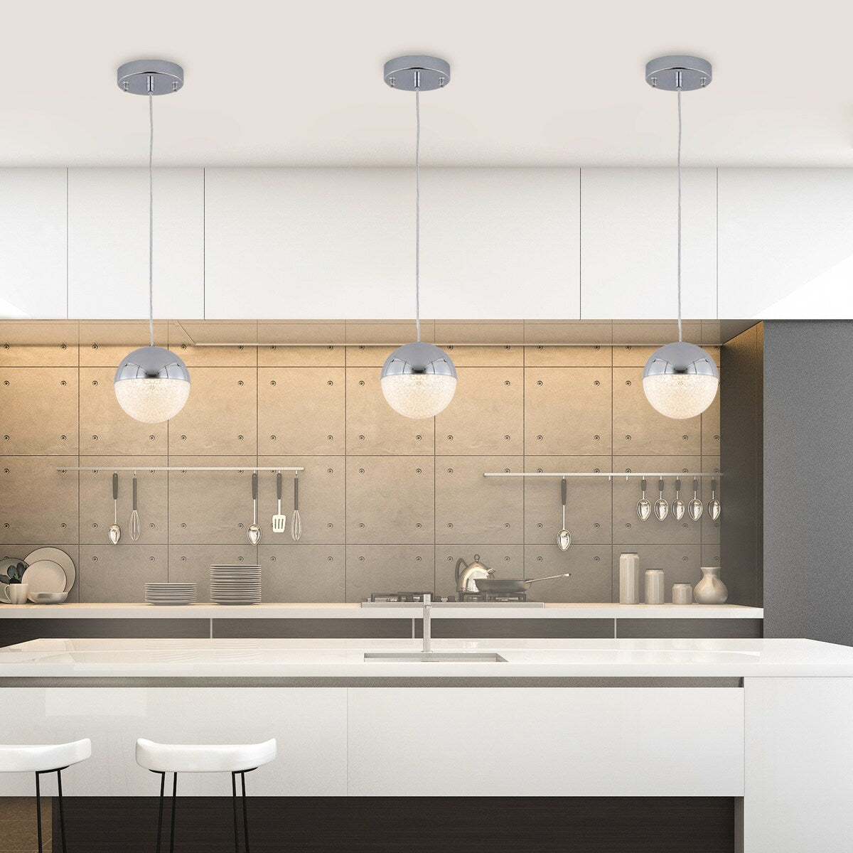 Pendant Light with Dimmable LED,applicable to garden, Garden, garden and other lighting decoration(set of 3)