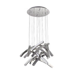 Crystal LED Multi Linear Pendant - Chrome