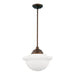 Millennium Lighting Neo-Industrial 1 Light Pendant Fixture in Multiple Finishes