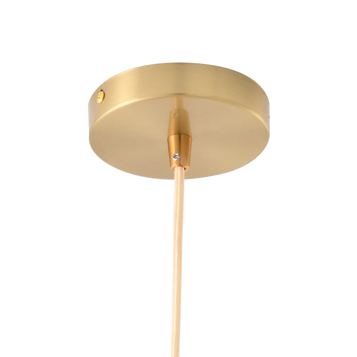 1 Light Gold Pendant With White Shade