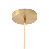 1 Light Gold Pendant With White Shade