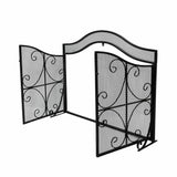 Pendleton Modern Three Panel Fireplace screen with Door by Christopher Knight Home