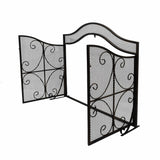 Pendleton Modern Three Panel Fireplace screen with Door by Christopher Knight Home