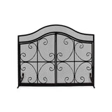 Pendleton Modern Three Panel Fireplace screen with Door by Christopher Knight Home