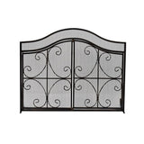 Pendleton Modern Three Panel Fireplace screen with Door by Christopher Knight Home