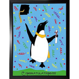 Penguin Graduation-WILBAS99980 Framed Print 8.25"x6" by Willow Bascom
