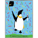 Penguin Graduation-WILBAS99980 Framed Print 8.25"x6" by Willow Bascom