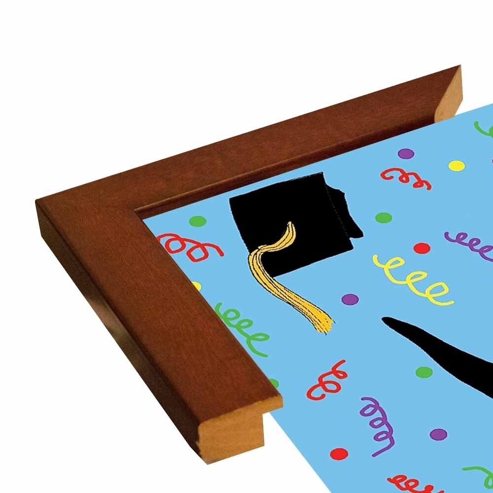 Penguin Graduation-WILBAS99980 Framed Print 8.25"x6" by Willow Bascom