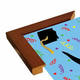Penguin Graduation-WILBAS99980 Framed Print 8.25"x6" by Willow Bascom