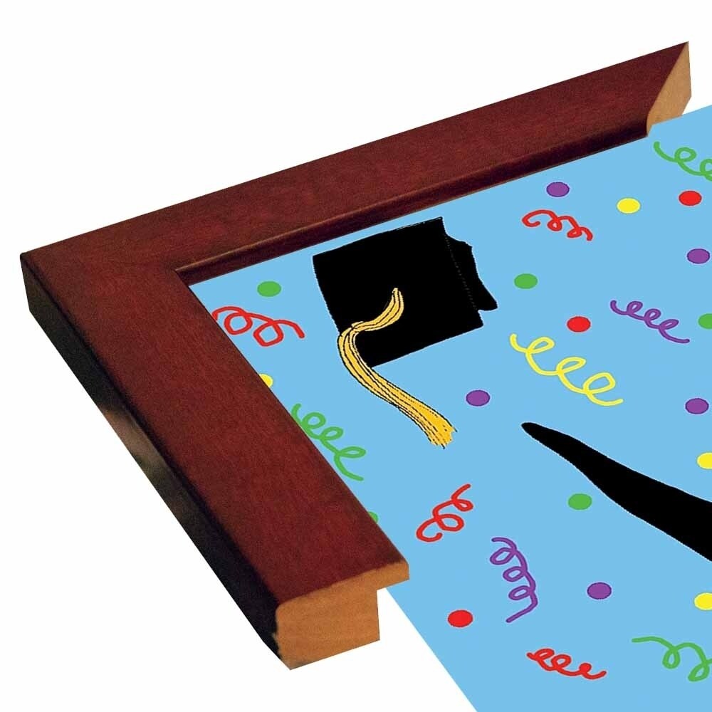 Penguin Graduation-WILBAS99980 Framed Print 8.25"x6" by Willow Bascom