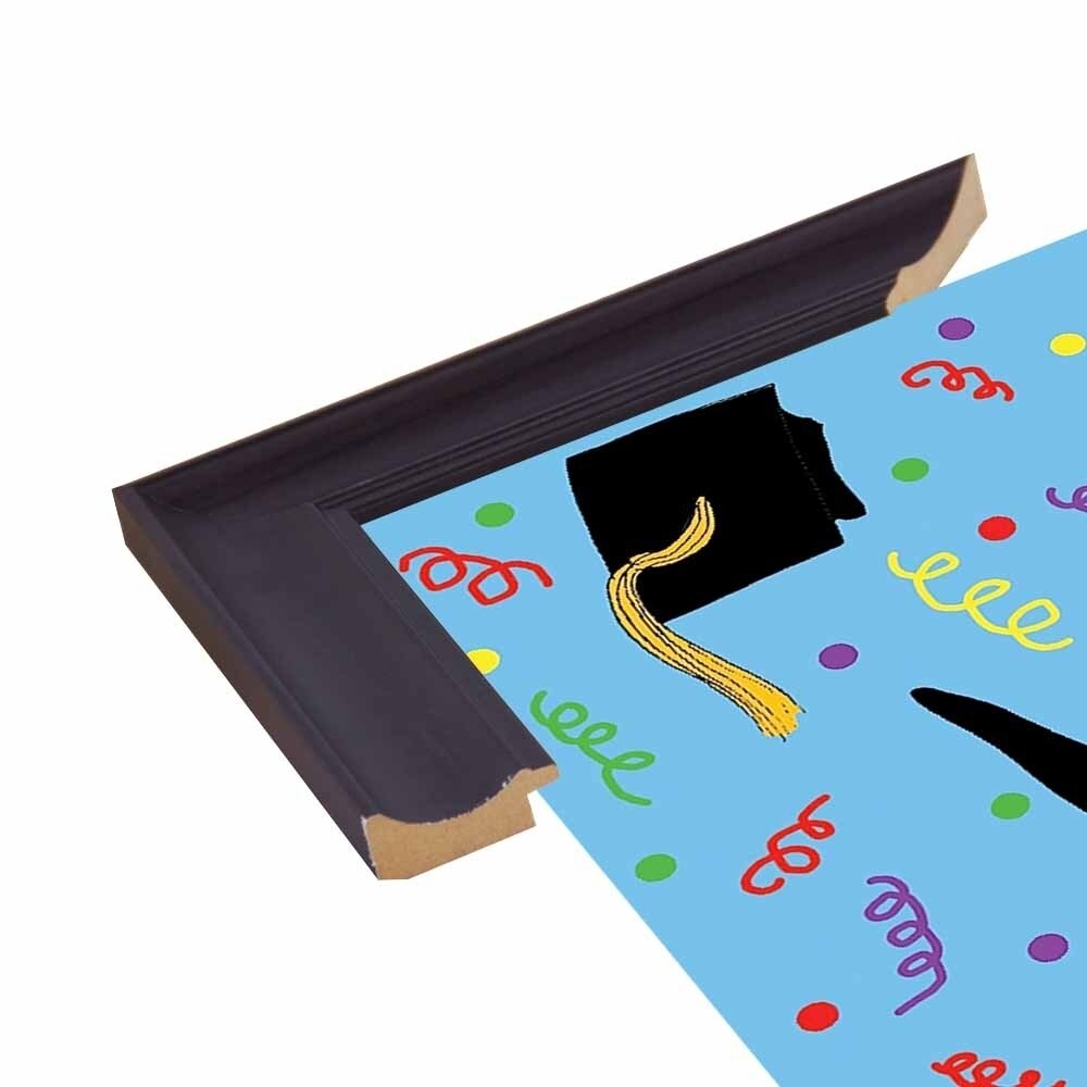 Penguin Graduation-WILBAS99980 Framed Print 8.25"x6" by Willow Bascom
