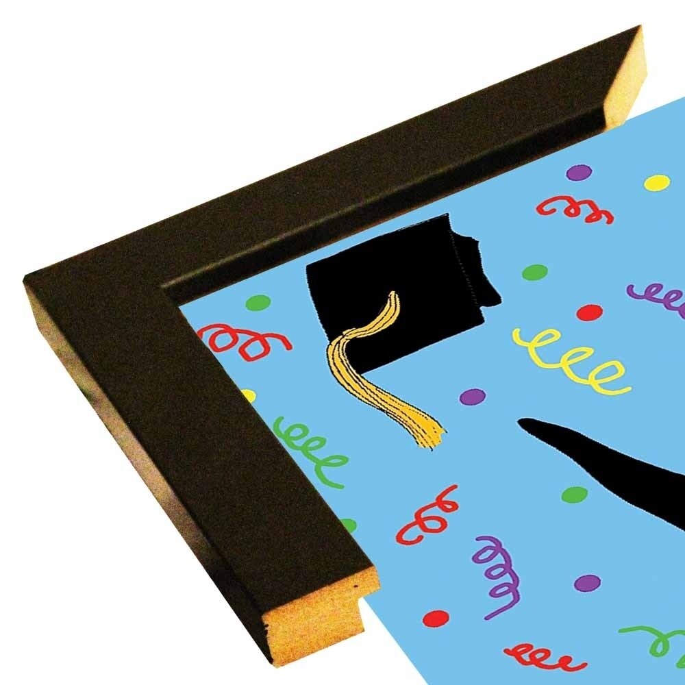 Penguin Graduation-WILBAS99980 Framed Print 8.25"x6" by Willow Bascom