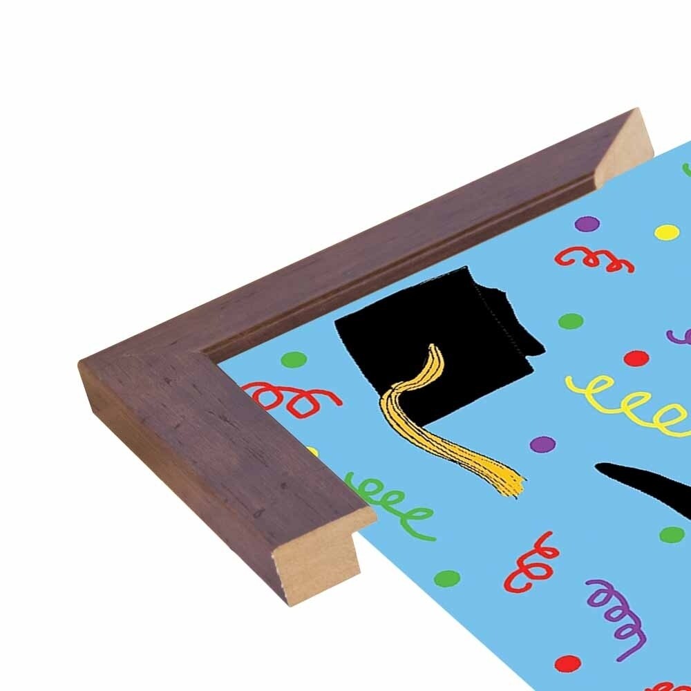 Penguin Graduation-WILBAS99980 Framed Print 8.25"x6" by Willow Bascom