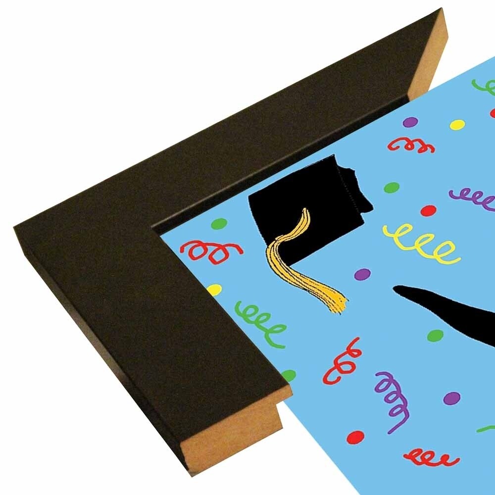 Penguin Graduation-WILBAS99980 Framed Print 8.25"x6" by Willow Bascom