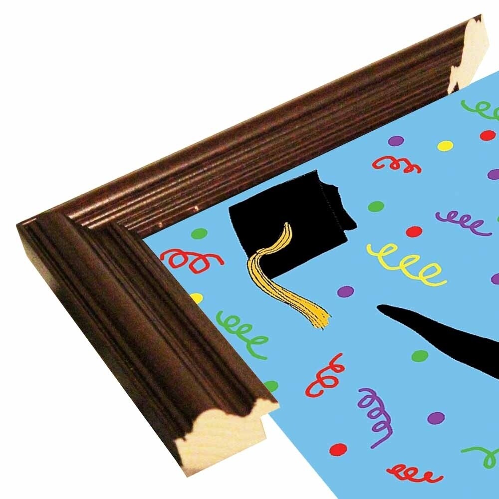 Penguin Graduation-WILBAS99980 Framed Print 8.25"x6" by Willow Bascom