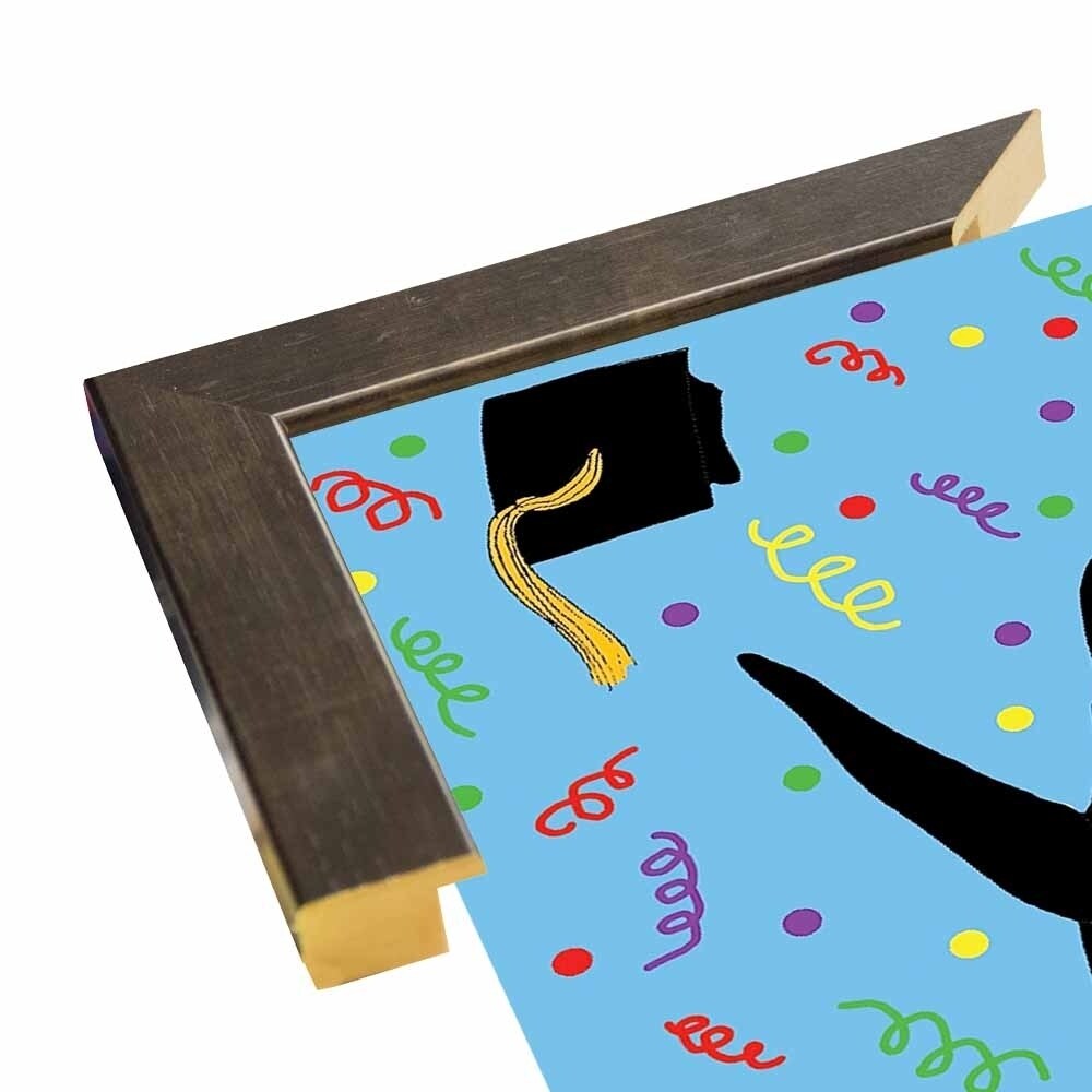 Penguin Graduation-WILBAS99980 Framed Print 8.25"x6" by Willow Bascom