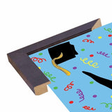 Penguin Graduation-WILBAS99980 Framed Print 8.25"x6" by Willow Bascom