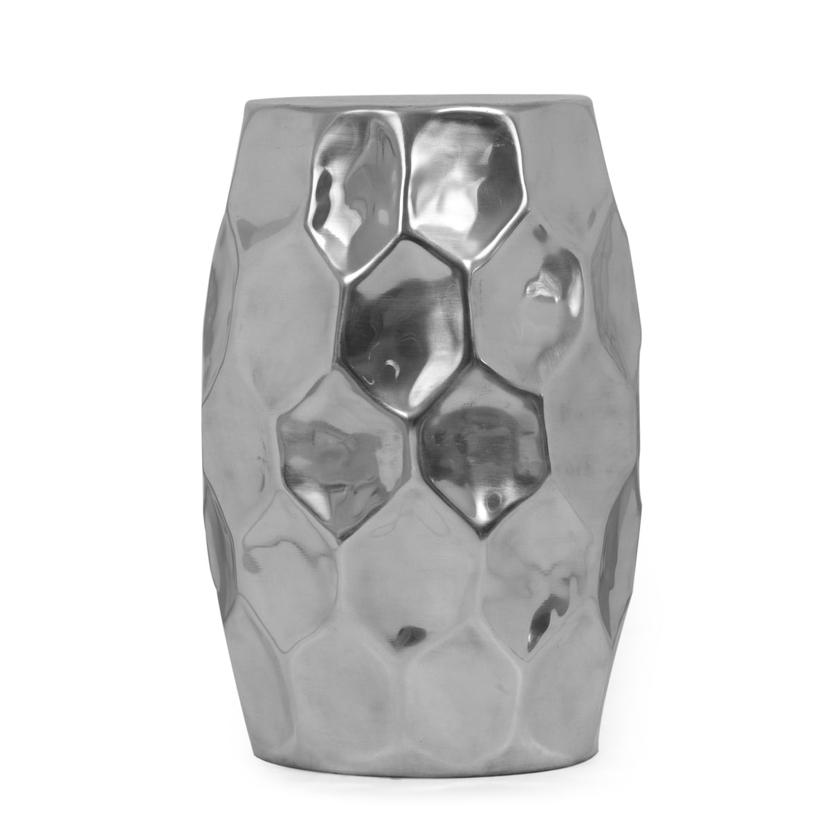 Peniel Modern Glam Handcrafted Aluminum Honeycomb Side Table by Christopher Knight Home - 12.00" L x 12.00" W x 18.00" H