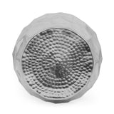 Peniel Modern Glam Handcrafted Aluminum Honeycomb Side Table by Christopher Knight Home - 12.00" L x 12.00" W x 18.00" H