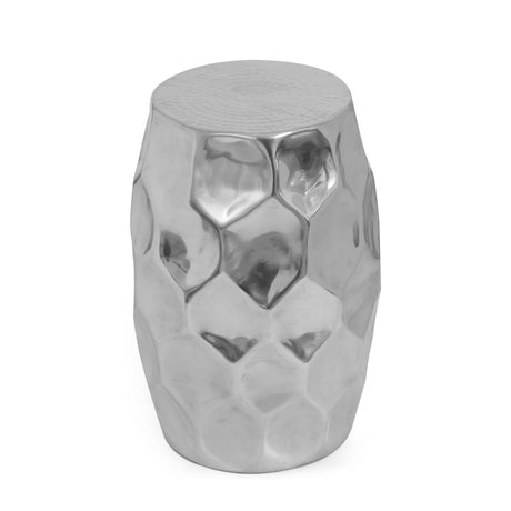 Peniel Modern Glam Handcrafted Aluminum Honeycomb Side Table by Christopher Knight Home - 12.00" L x 12.00" W x 18.00" H