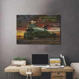 Penn RR Print On Wood by Larry Grossman - Multi-Color